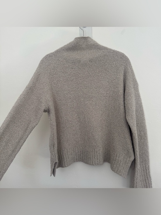 UGG Sage Sweater Cowl Neck Fluffy Textured Ribbed Minimal Neutral - Picture 7 of 11